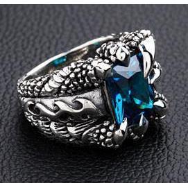 Topaz Flame Claw Ring