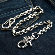 Sterling Silver Flame Wallet Chains