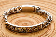 Knight Rider Sterling Silver Mens Bracelet