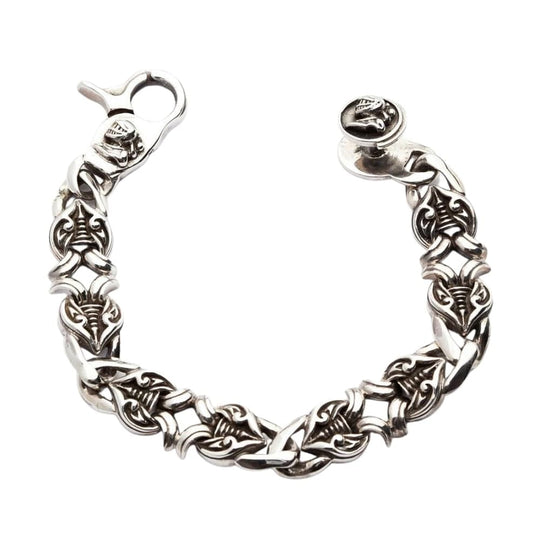 Knight Silver Mens Bracelet