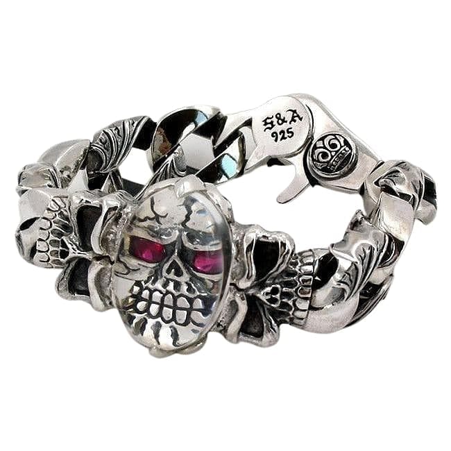 925 skull bracelet