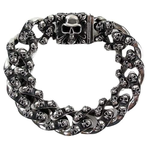 silver skull bracelet