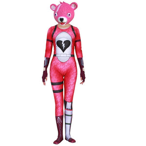 fortnite cuddle team leader bear outfit cosplay costume pink - team leader bear fortnite