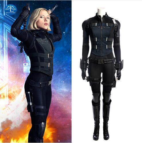 Avengers Infinity War Black Widow Natasha Romanoff Cosplay Costume Cosicon