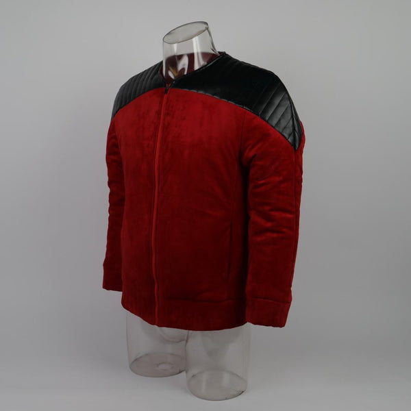 Cosicon Star Trek The Next Generation TNG Captain Picard Duty Uniform Jacket TNG Red Costume Halloween Cosplay Costume