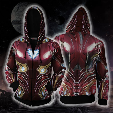 2019 Avengers: Endgame Tony Stark Hoodie Cosplay Costume ...