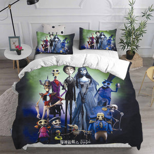 Tim Corpse BrideCosplay Bedding Set Duvet Cover Pillowcases –