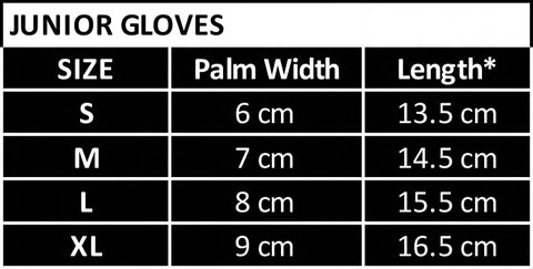 kids glove size chart