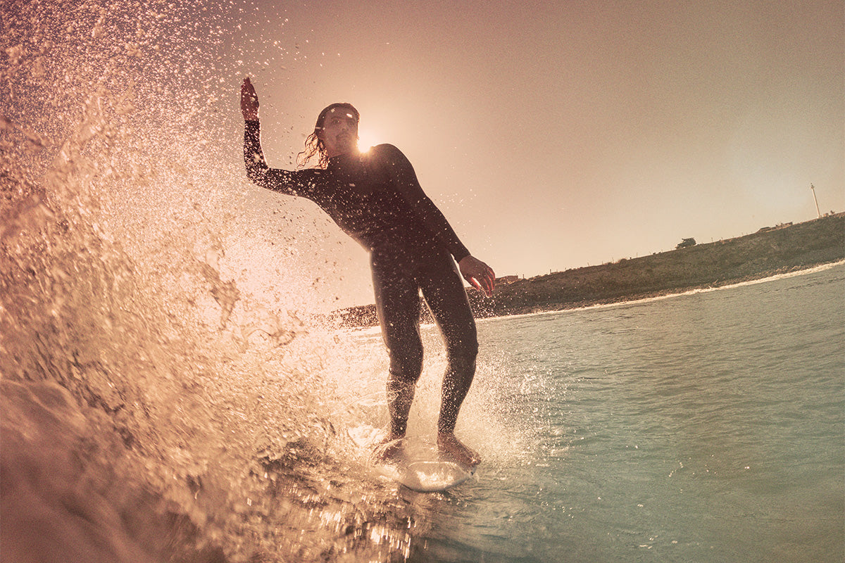 longboard surfer edouard delpero noseriding a wave in baja mexico