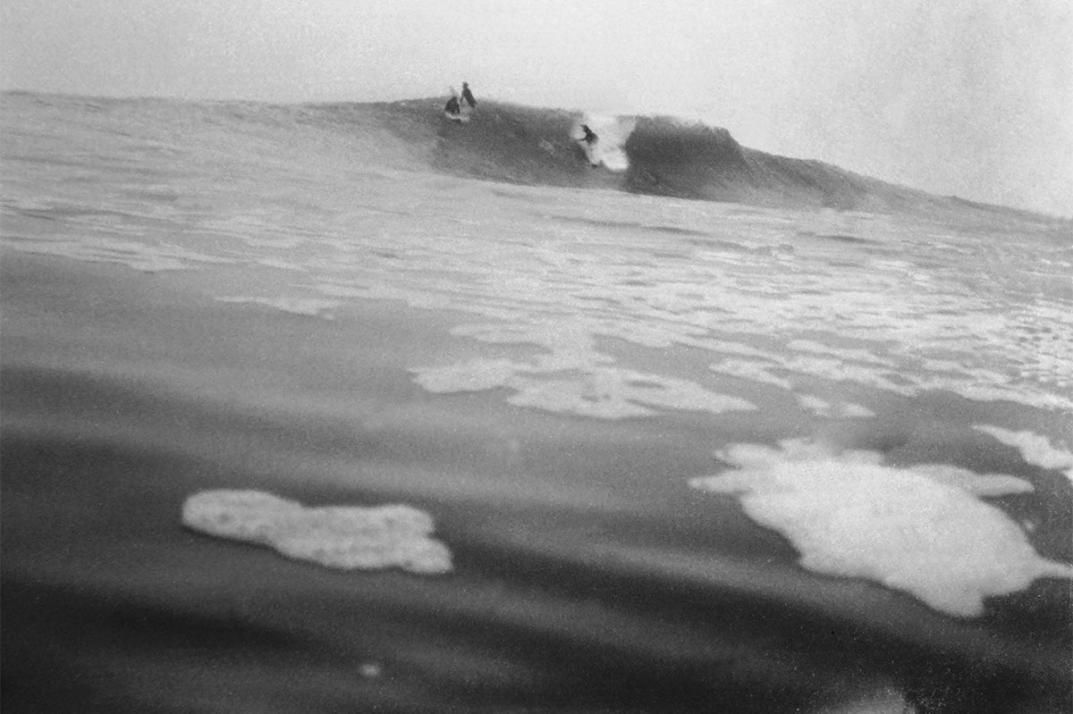 film photo of surfer in Cornwall in the 70s