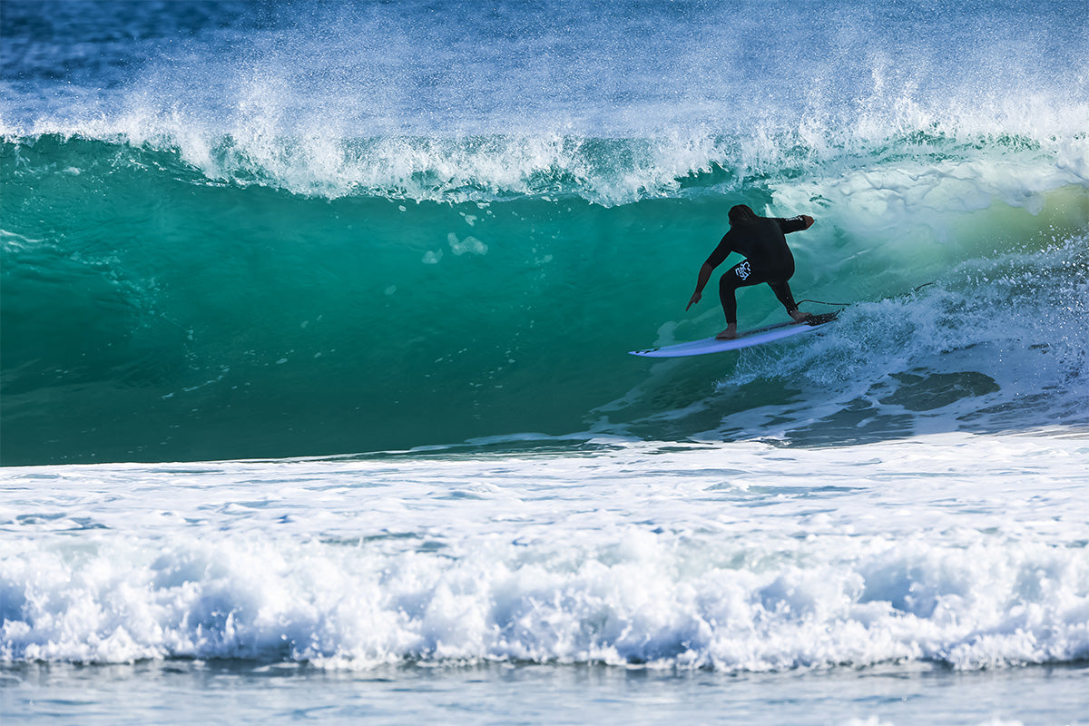 surfer wade carmichael deep in the barrel at snapper, by swilly