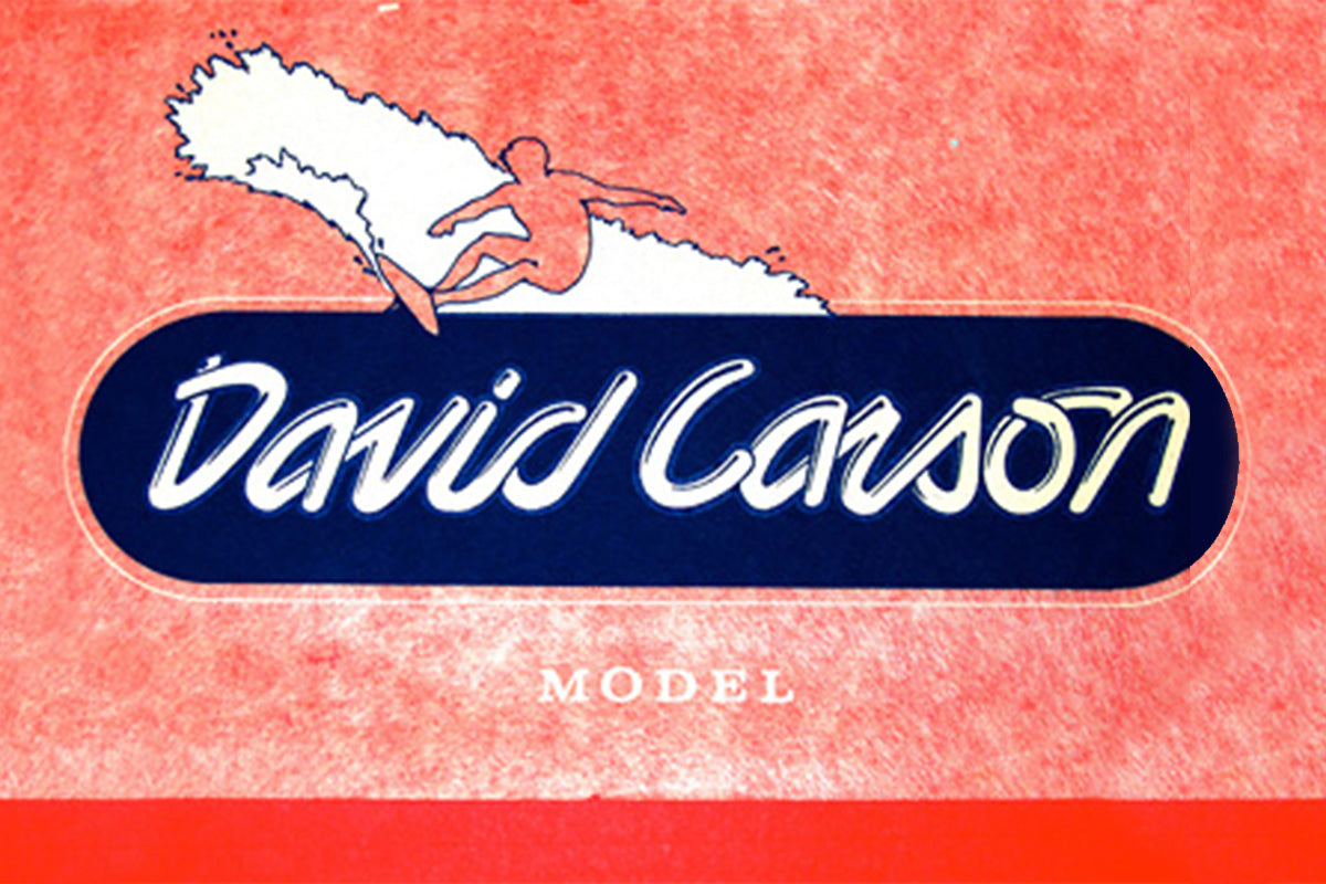 david carson pro model surfboard decal graphic