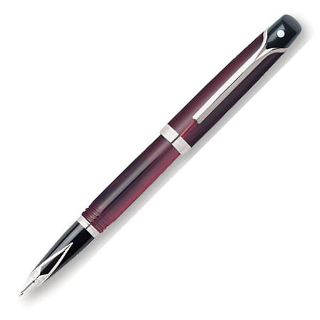 Sheaffer Valor Fountain Pen SET - Burgundy Chrome Trim - 14K Nib (with KSG Notebook SET) / (USA Classic Edition)
