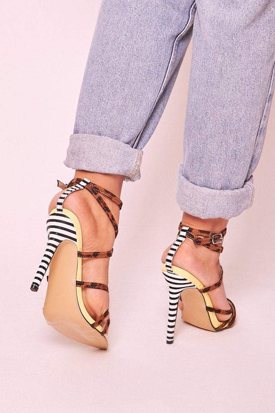 leopard lace up heels