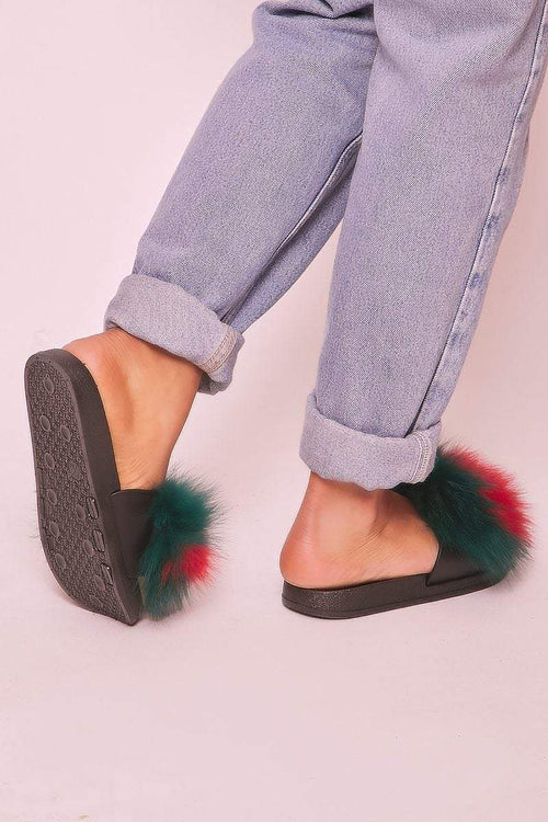 sliders shoes fluffy