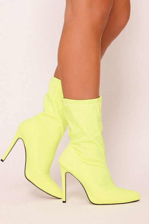 neon sock heels