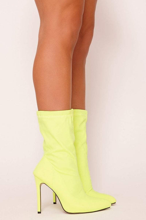 neon sock boots