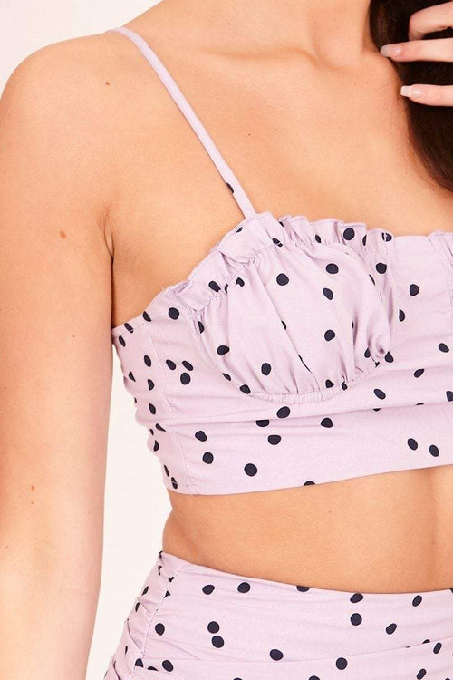 polka dot bustier top