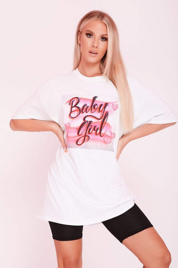 baby girl slogan t shirt