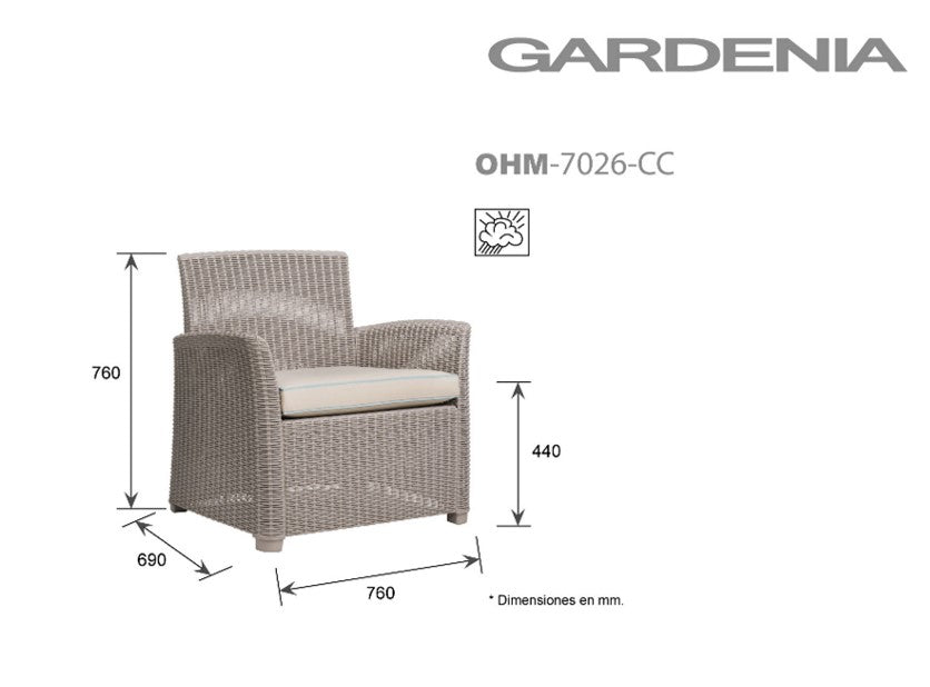 Sillon Exterior Gardenia CC | OffiMobile