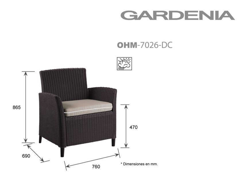 Sillon Exterior Gardenia DC | OffiMobile