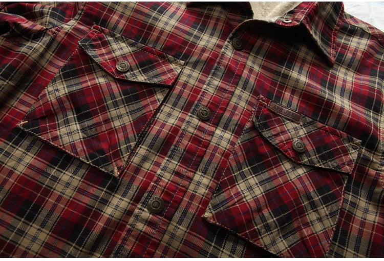 Men Winter Spring Outdoor Casual Shirt Long Sleeve Cotton Warm Fleece Lined Shirt For Men