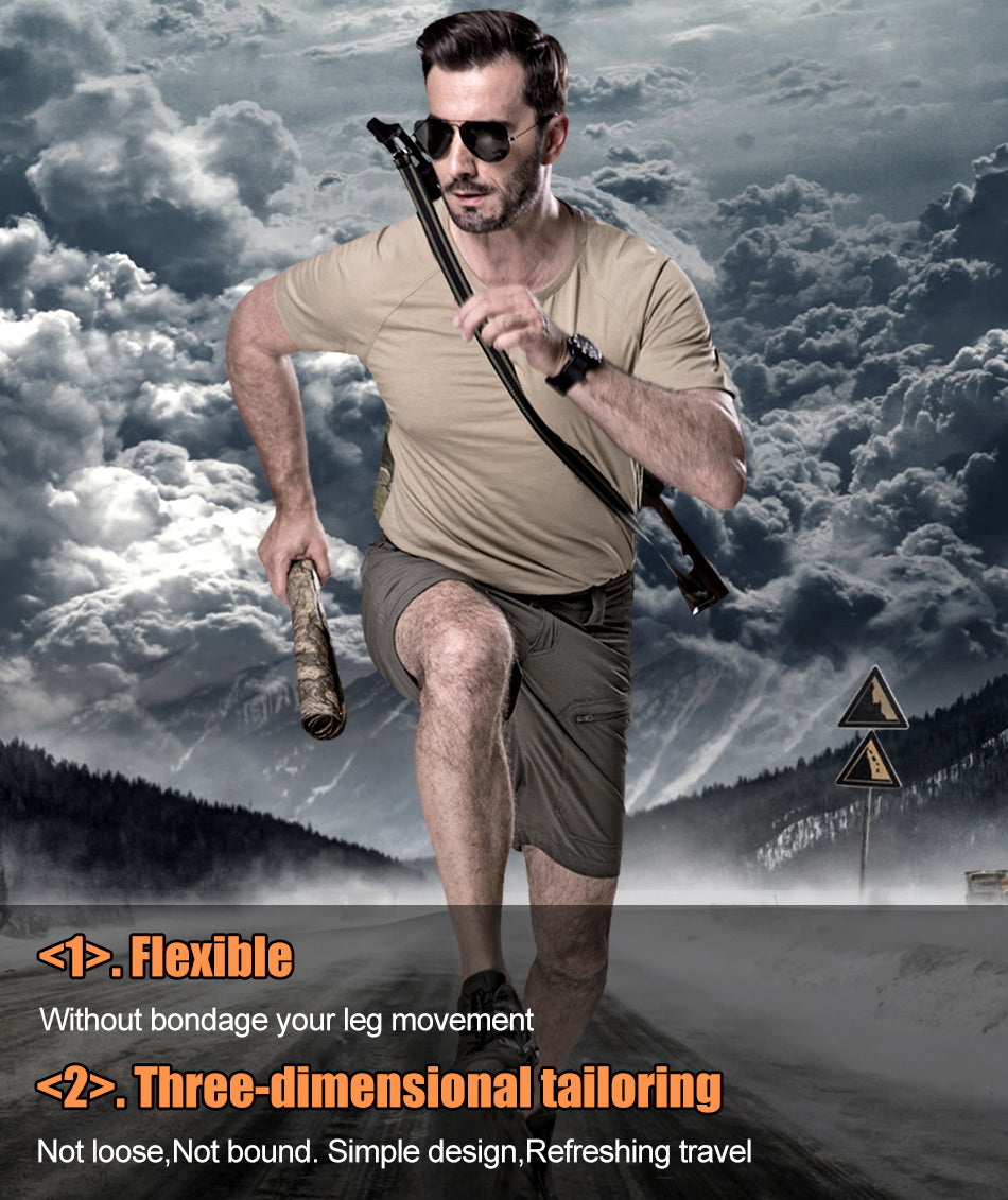Men's Tactical Cargo Shorts Breathable Lightweight Summer Pants For Hiking, Trekking, Outdoor Activities - 3 Colors