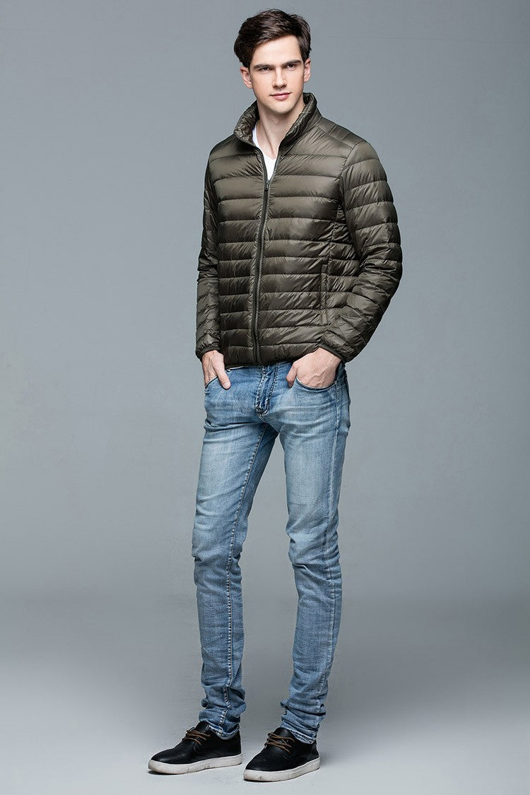 Mens Ultra Light Padded Down Quilted Jacket Winter Autumn Fall Jacket Hiking Trekking Urban Jacket Outerwear Coat Plus Sizes - 9 Colors