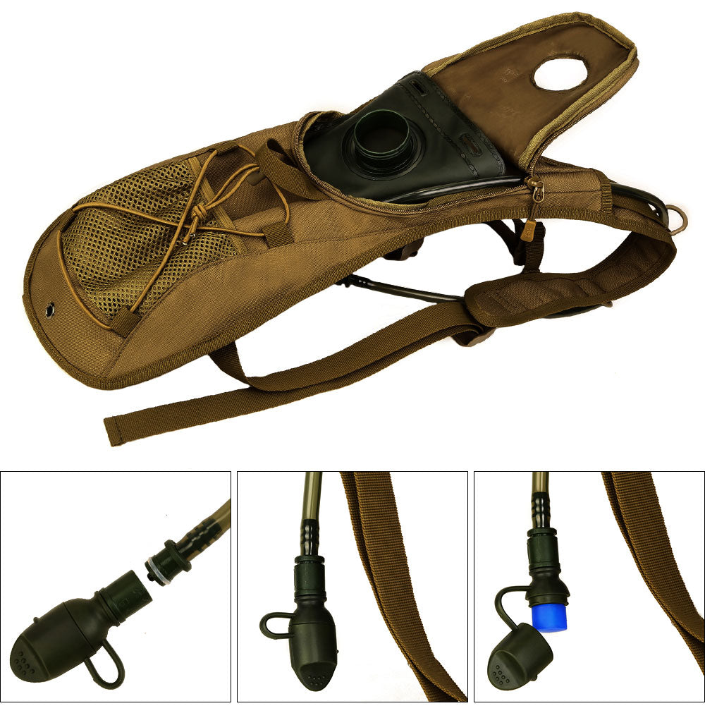 Military Tactical Hydration Backpack Water Bladder Rucksack Portable Hydration For Running Cycling Hiking Trekking - 5 Colors