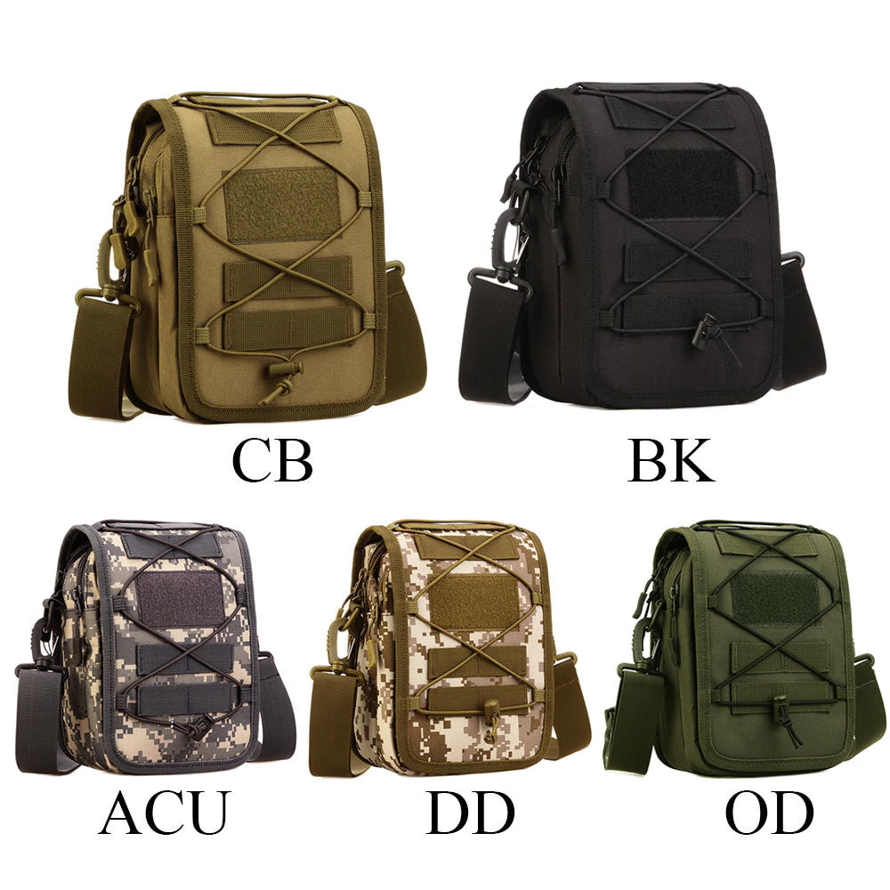 Tactical MOLLE Messenger Bag Military Shoulder Bag Hard-Wearing Nylon Outdoor Sports Bag Crossbody Multi-Function Holdall