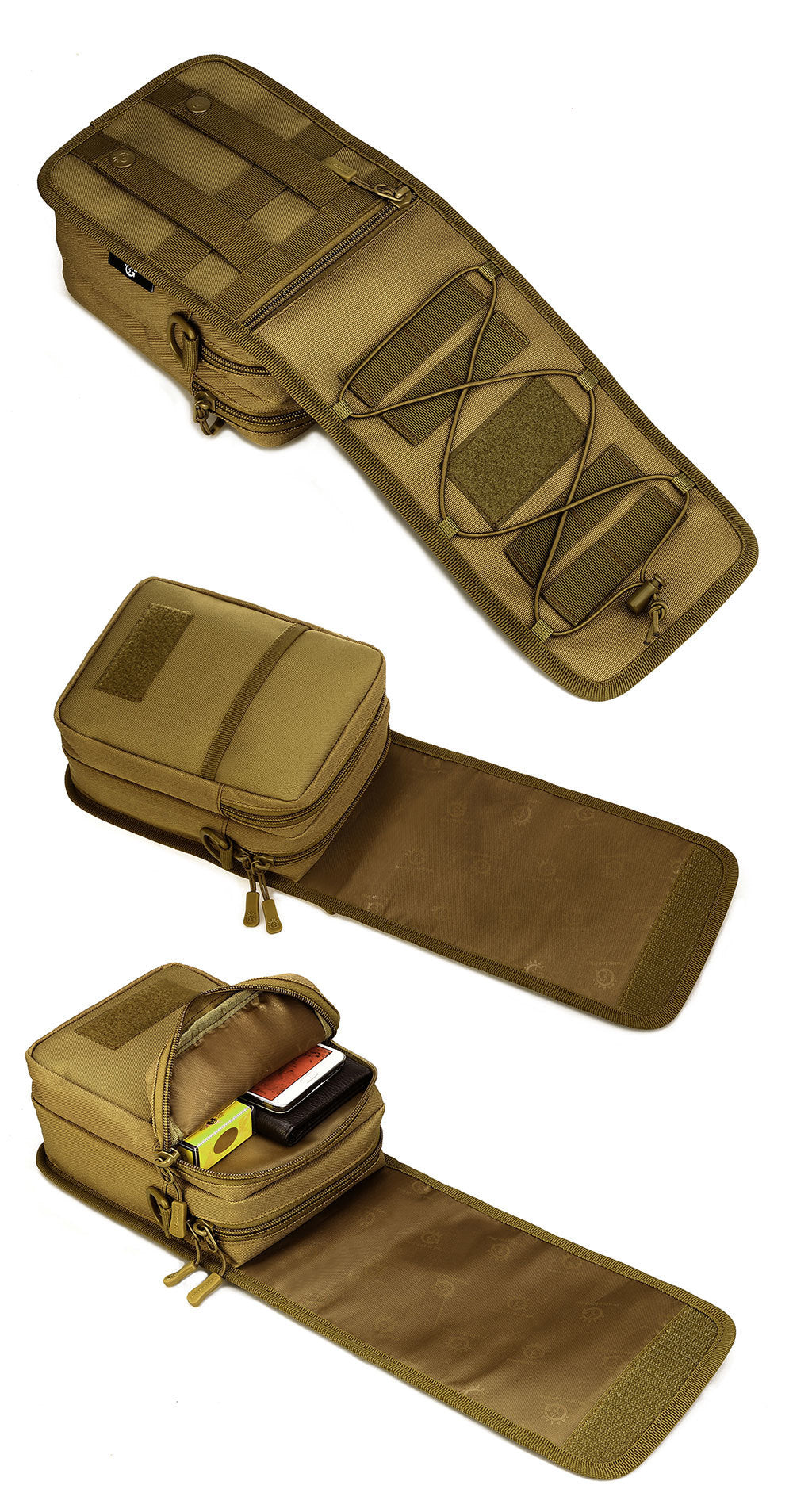 Tactical MOLLE Messenger Bag Military Shoulder Bag Hard-Wearing Nylon Outdoor Sports Bag Crossbody Multi-Function Holdall