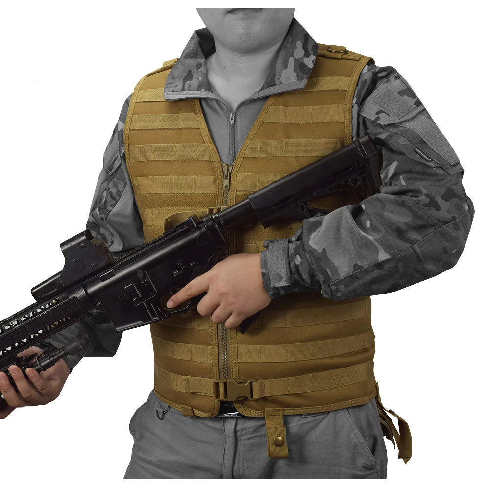 Tactical MOLLE Vest Airsoft Paintball Tactical Army Military CS Camouflage Vest Outdoor Fishing Hunting Gear Swat Tactical Vest - 4 Colors