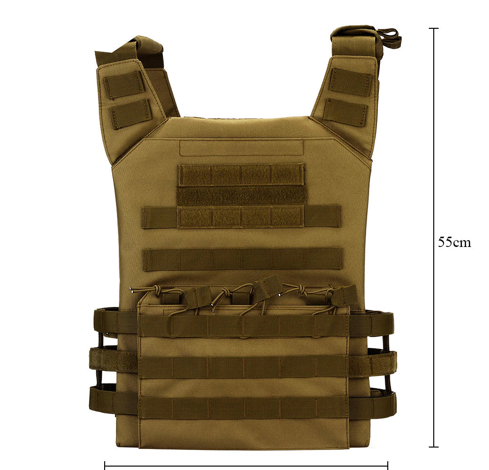 Tactical MOLLE Vest Nylon Military Tactical Combat Games Hunting Airsoft Paintball Army Shooting Vest Adjustable Tactical Vest - 6 Colors