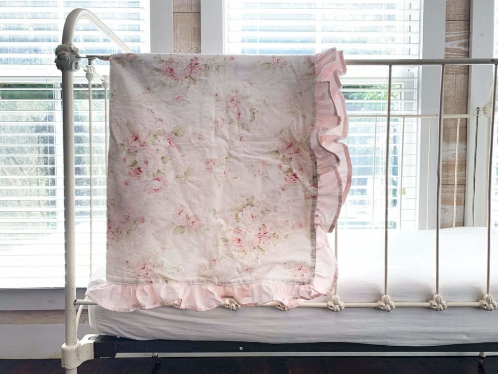 Shabby Chic Floral Ruffle Pillow Sham