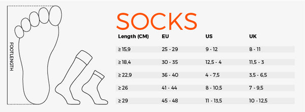 Stanno Sock Size Guide 