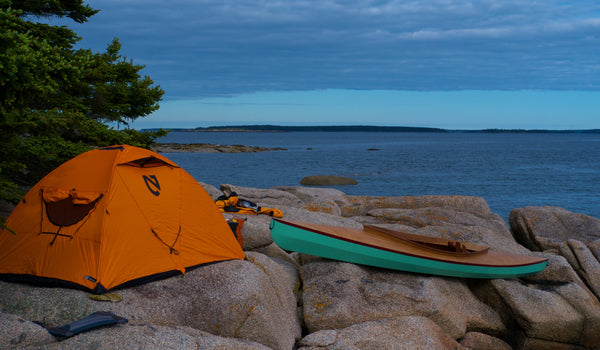 Fox Canoe camping on Maine Island