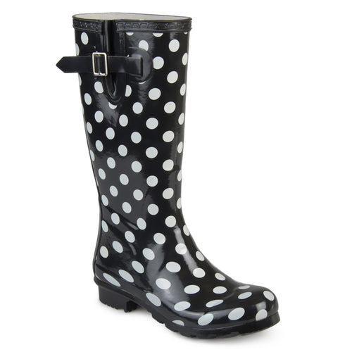 patterned rain boots