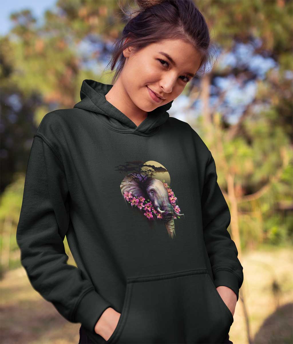 girl wearing hoodie