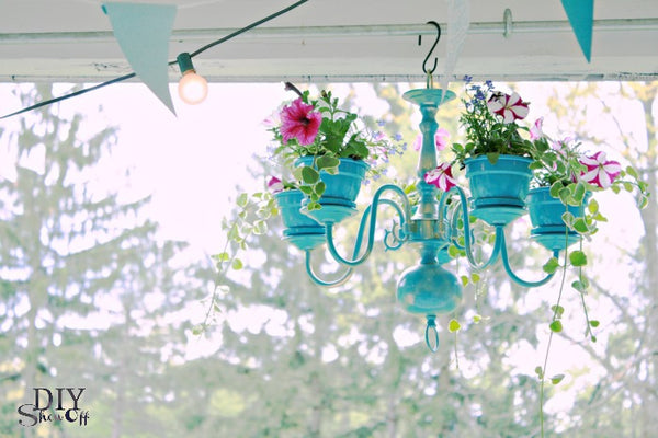 diy chandelier planter