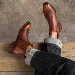 mens square toe dress boots