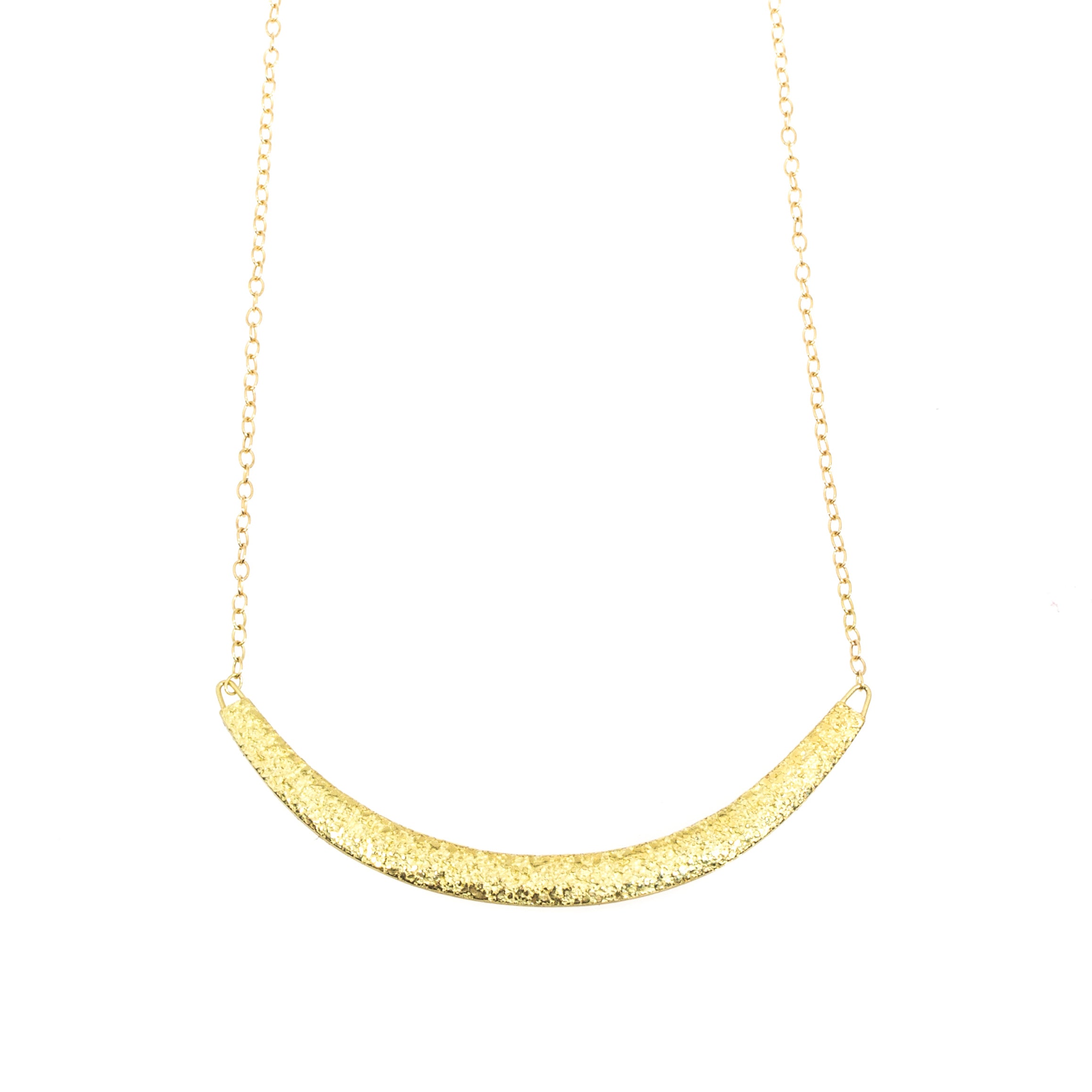 Compressed Sand Bar Necklace in solid 18k gold – Lireille