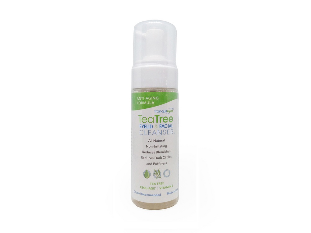 All Natural Tea Tree Eyelid Foaming Cleanser / Wash - We Love Eyes - Blepharitis, Demodex and Dry Eyes Relief, Paraben and Sulfate Free - 40 ml