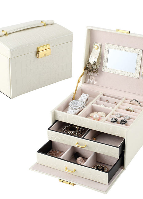 Stand Up Jewelry Box Necklace Organizer Jewelry Drawer | Caroeas