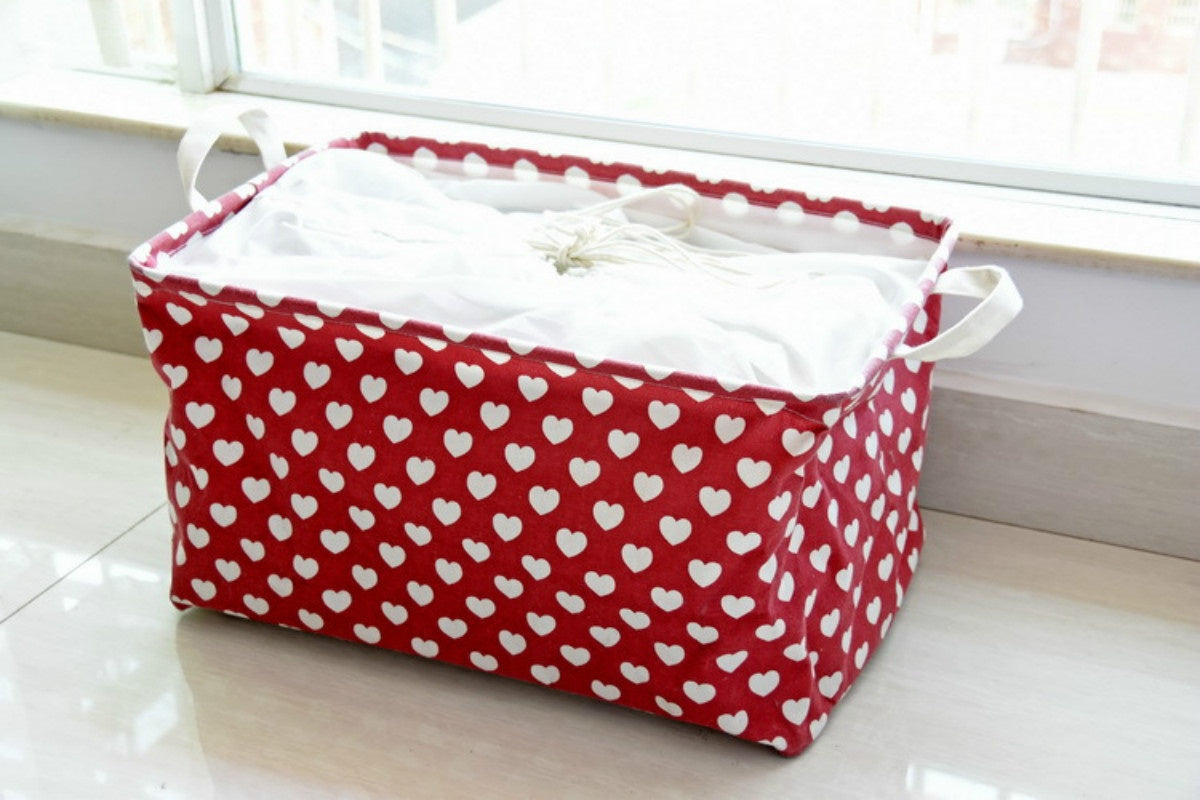 red laundry basket