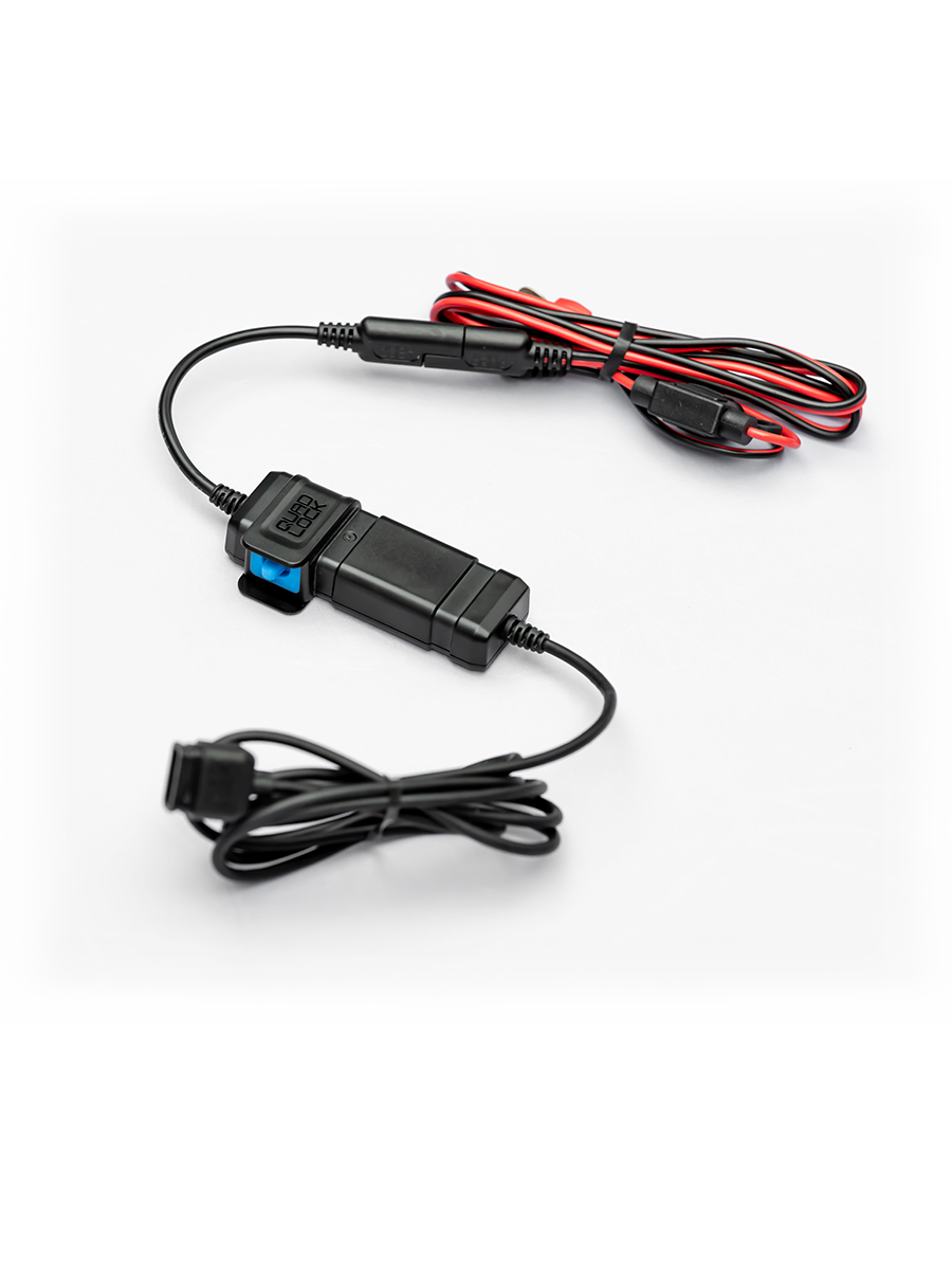 Quadlock Waterproof 12V to USB Smart Adaptor install on a Triumph