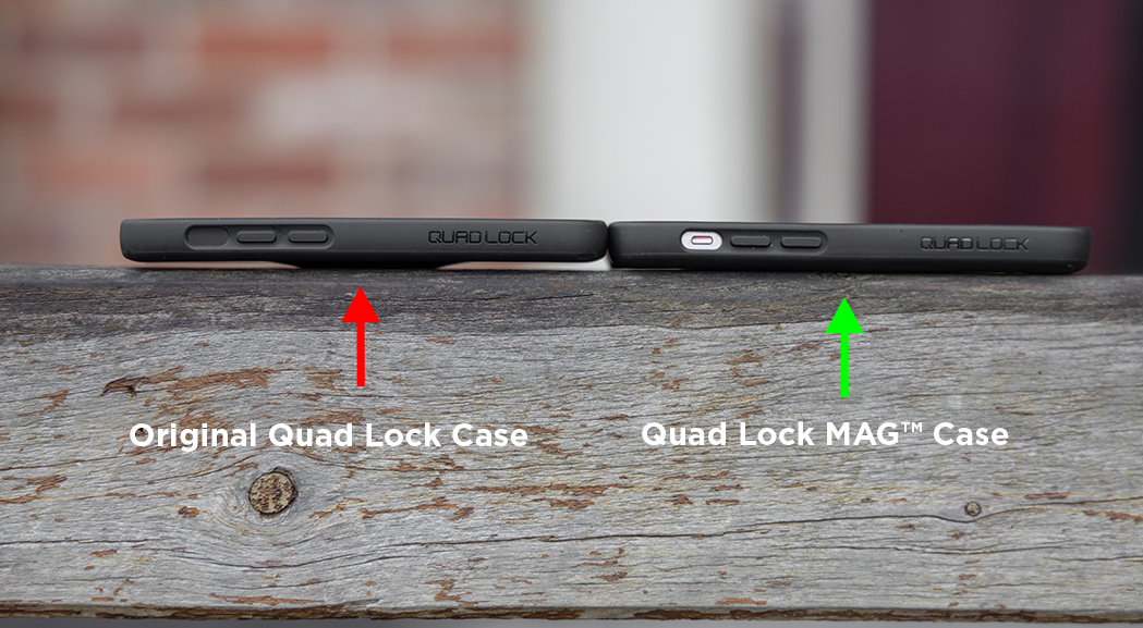 Quad Lock MAG Case vs. Standard Case Thickness