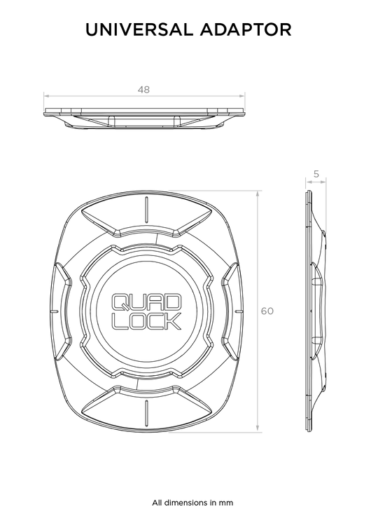 Technical drawing of the Universal Adaptor