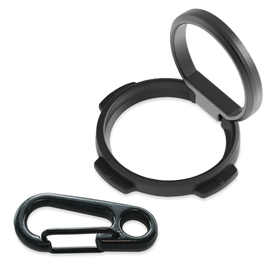 Photo of the Quad Lock Phone Ring/Stand and Carabiner