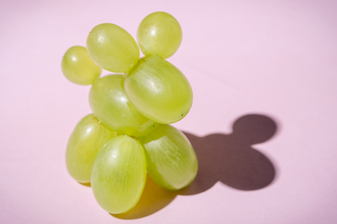 grapes in the shape of a dog