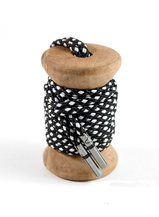 Black & White Braided Dress Laces - Whiskers Laces product image